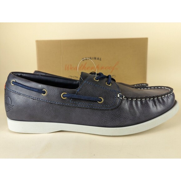 Weatherproof Vintage Benny Boat Shoes Mens 13M Navy Blue Lace Up Shoes NWB main image 8